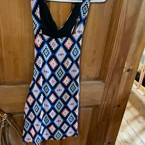 patterned overall dress